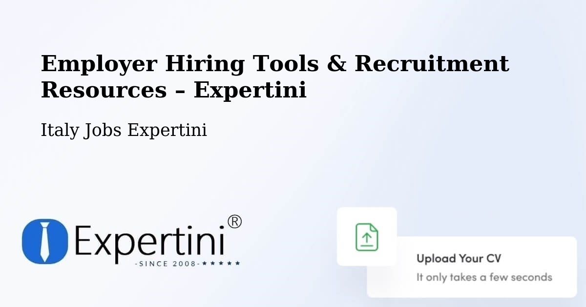 Employer Hiring Tools & Recruitment Resources – Suisio - Suisio, Italy Jobs Expertini